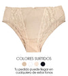 Panty cachetero clásico señorero con detalle en encaje Vanessa talla S