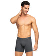 Boxer masculino semilargo gris Reymon
