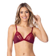 Bralette con broche en la espalda vinotinto frontal