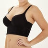 Brasier de encaje tipo bustier negro lateral