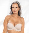 brasier strapless liso con realce natural color piel