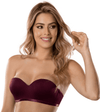 Brasier strapless con aro interno y realce uva Feria del Brasier