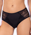 Panty cachetero con detalles en encaje Cher France negro frontal