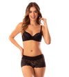 Conjunto de ropa interior en encaje negro Feria del Brasier