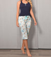 Conjunto pijama capri con estampado y manga sisa