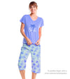 Pijama camiseta y capri estampado