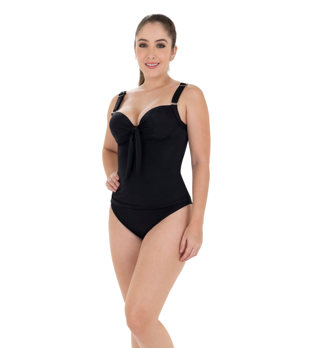 Vestido de Baño de Tres Piezas con Top Largo– Feria del Brasier