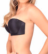Feria del brasier-brasier adhesivo strapless-negro-mujer