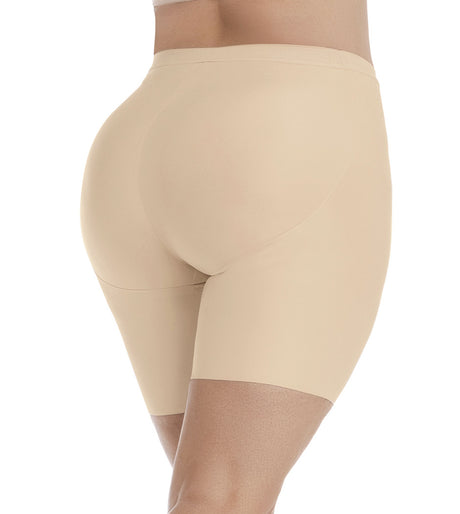 Biker-seamless-semilargo-Laura-piel-latte-posterior