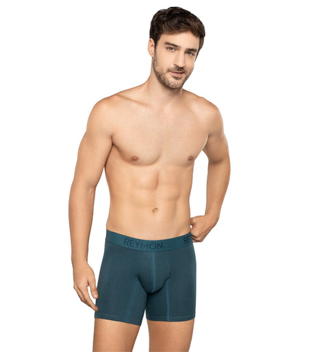 Boxer-semi-largo-para-hombre-Reymon-verde-frontal