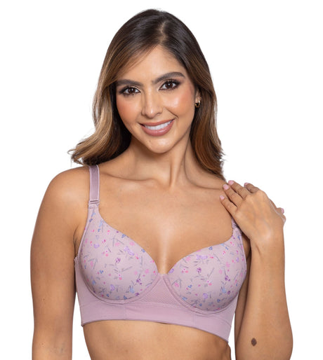 Brasier estampado de realce natural Mujer Latina Feria del Brasier