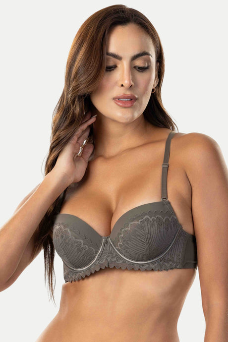 Brasier push up con encaje en copa Feria del Brasier