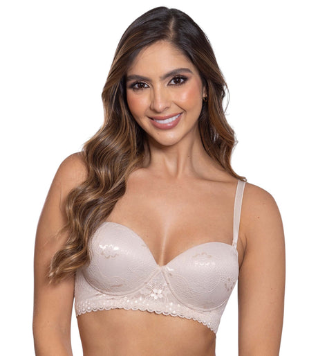 Brasier strapless con espalda ancha Mujer Latina Feria del Brasier