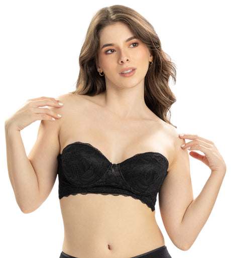 Brasier strapless en sensual encaje Feria del Brasier