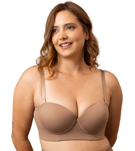 Brasier strapless espalda ancha Mujer Latina Feria del Brasier