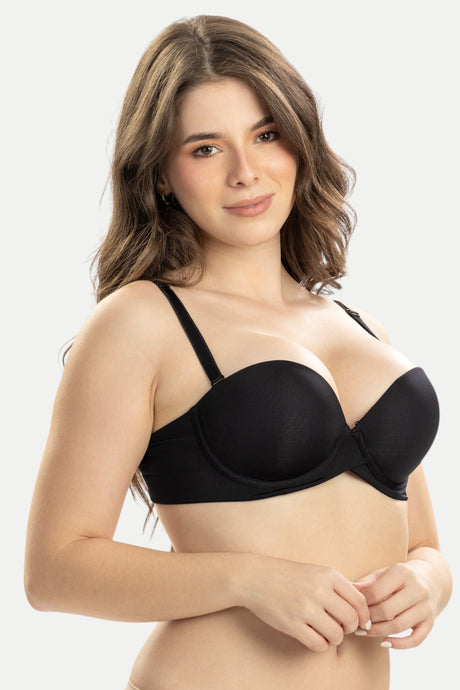 Brasier strapless realce 3D Mujer Latina Feria del Brasier