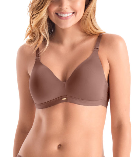 Brasier triangular de realce natural Laura moca frontal