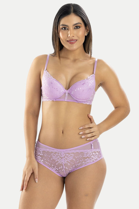 Conjunto brasier escote profundo Feria del Brasier