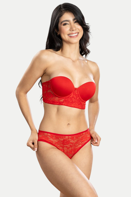 Conjunto de brasier strapless y tanga Feria del Brasier