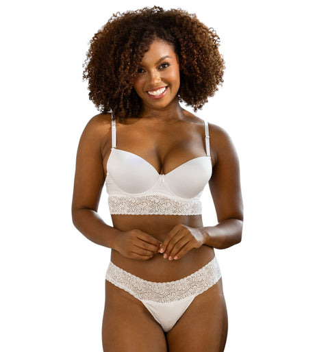 Conjunto encaje de realce y panti brasilera Feria del Brasier