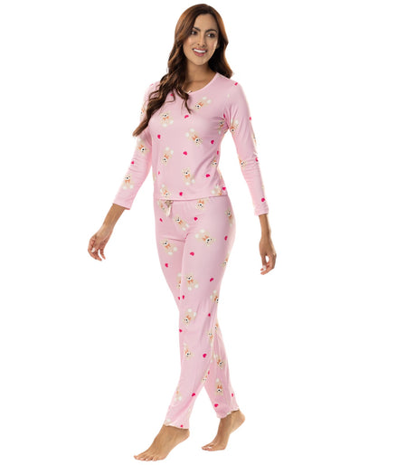 Conjunto pijama femenina manga larga Feria del Brasier