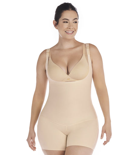 Faja-short-busto-libre-Laura-negro-piel-latte-frontal