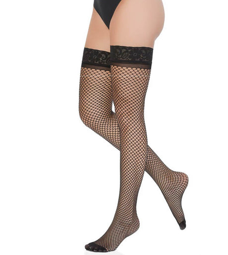 Medias-largas-en-malla-con-liguero-para-mujer-negro