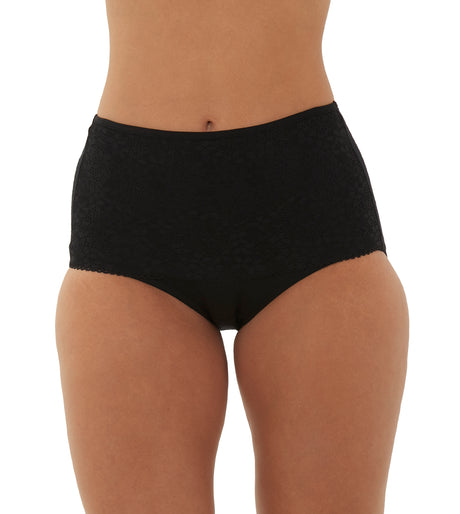 Panty cachetero tiro alto Mujer Latina negro frontal