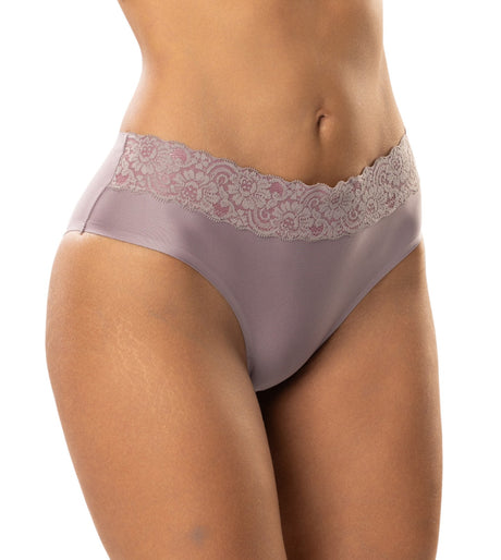 Panty corte láser con encaje Feria del Brasier