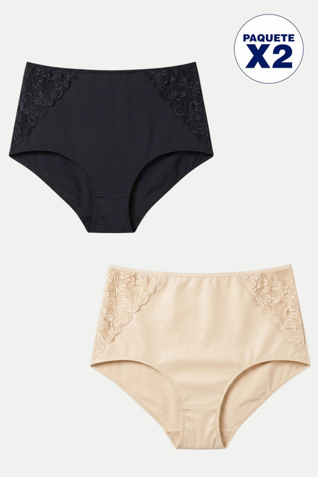 Paquete x2 panties clásicos plus Feria del Brasier