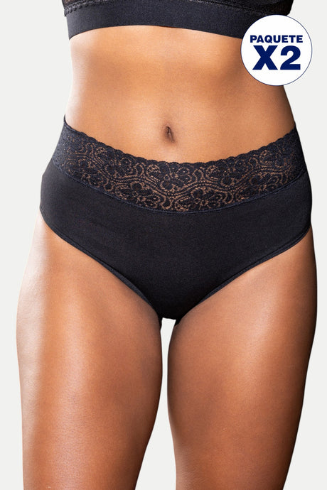 Paquete x2 panty talle alto Feria del Brasier