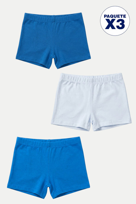 Paquete x3 bóxer para niña básico Feria del Brasier