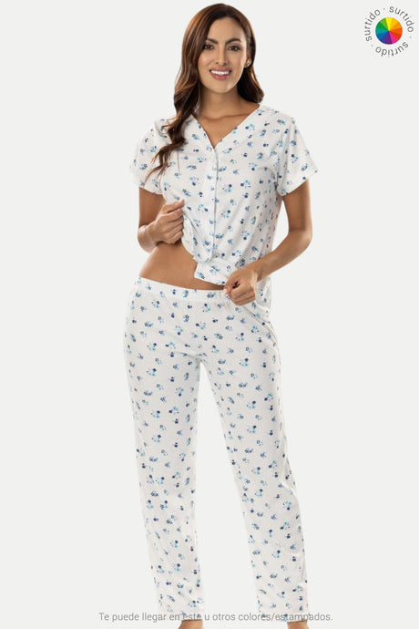 Pijama camisa botones y pantalón Feria del Brasier