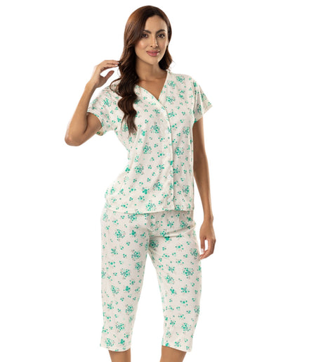 Pijama capri con botones Feria del Brasier