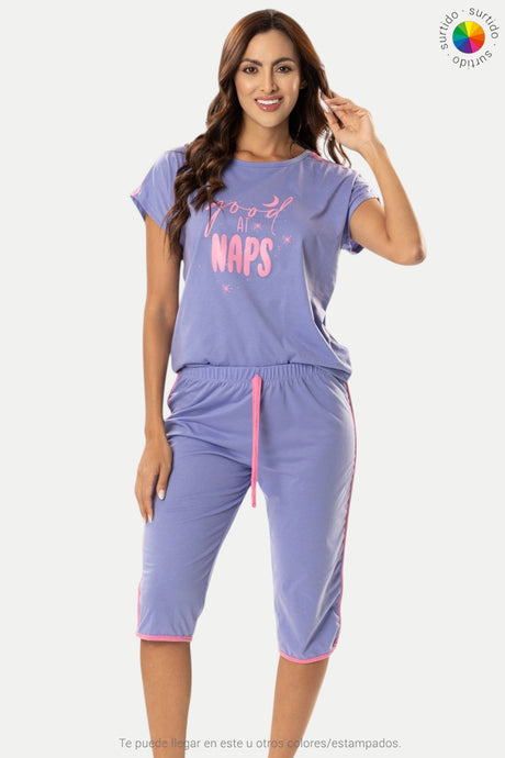 Pijama capri silueta amplia Feria del Brasier