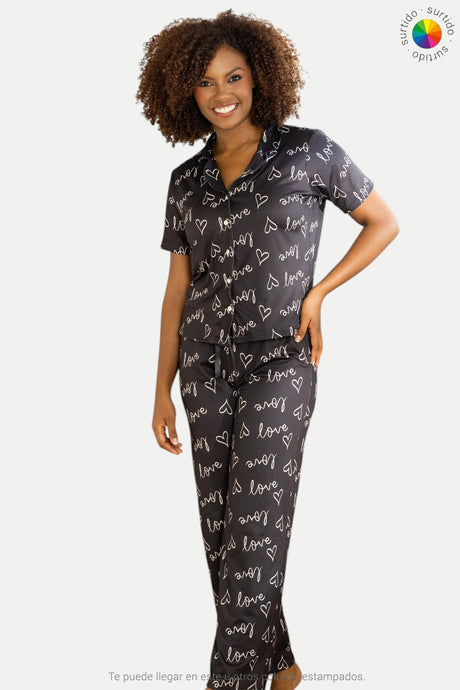 Pijama de camisa con botones Feria del Brasier