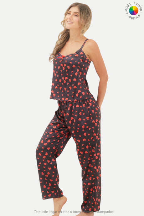 Pijama de pantalón largo en satín Feria del Brasier