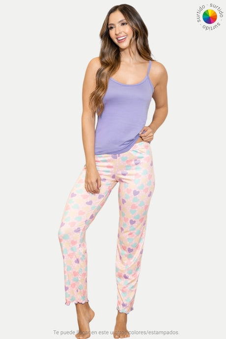 Pijama de pantalón largo y camisilla Feria del Brasier
