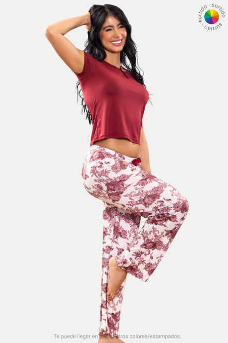 Pijama pantalón largo estampado Feria del Brasier
