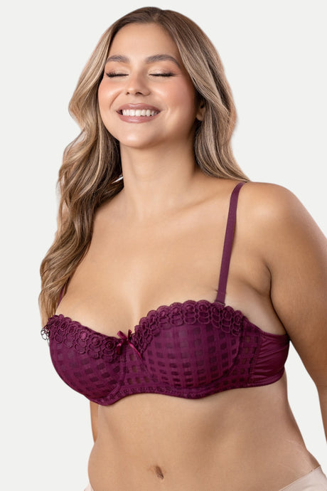 Strapless bordado Feria del Brasier