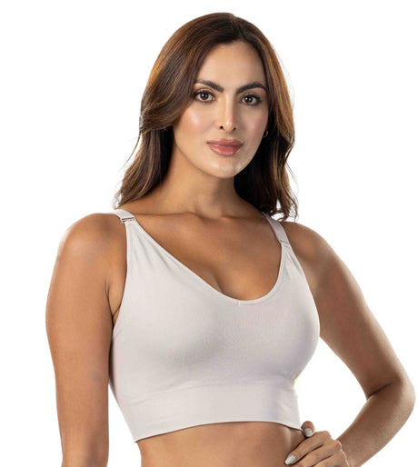 Top de buen cubrimiento y escote en "V" Mujer Latina Feria del Brasier