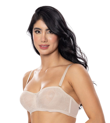 Top strapless en encaje Cher France Feria del Brasier