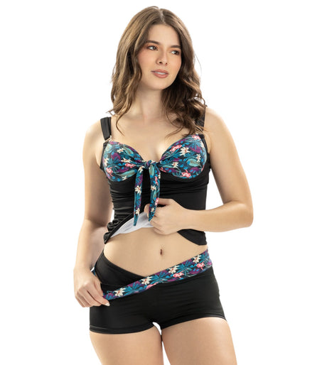 Vestido de Baño de Tres Piezas con Top Largo Feria del Brasier