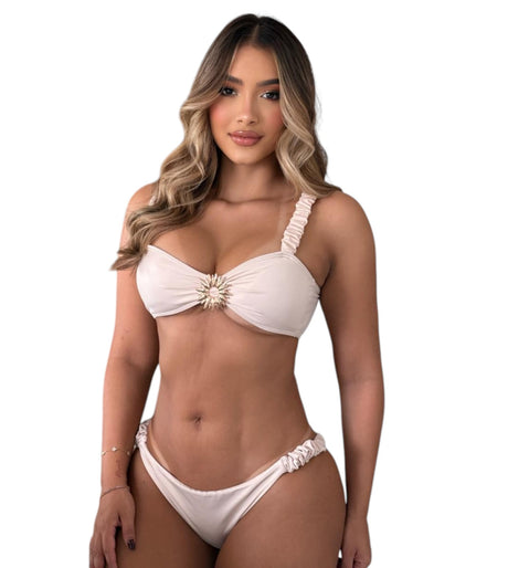 Vestido de baño tipo bikini con detalle recogido Feria del Brasier