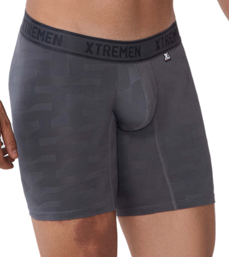 Bóxer masculino semi largo uso diario gris