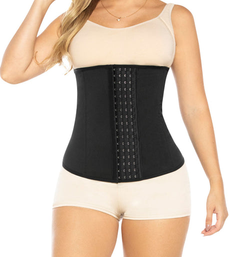 Faja cinturilla con varios niveles ajuste negro frontal