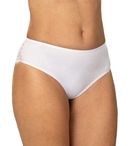 Panty estilo cachetero con encaje posterior blanco frontal