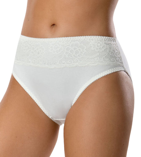 Panty señorero de alto cubrimiento en cola marfil