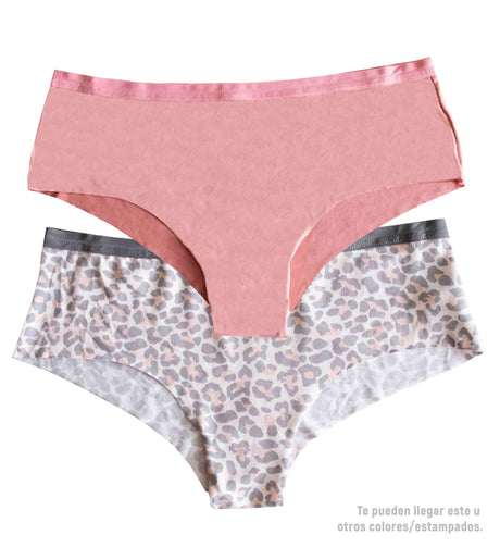 Paquete x2 panty estilo cachetero sin costuras